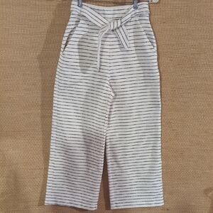 Mara Hoffman Cream and Black Striped Wide Leg Pants 4